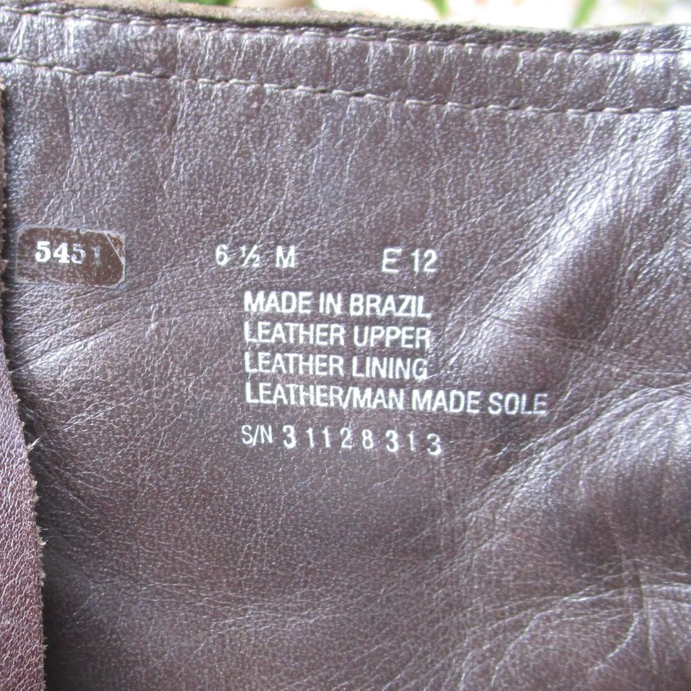Tory Burch Brown Suede Ankle Booties with Gold Logo Accent - Picture 3 of 6